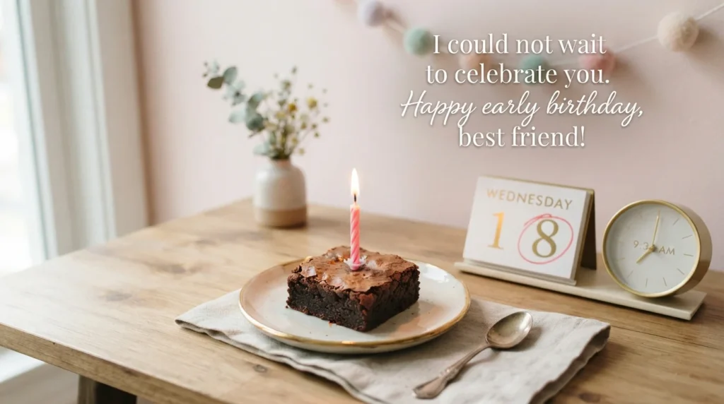 Advance Birthday Wishes for Best Friend – Brownie Birthday Card