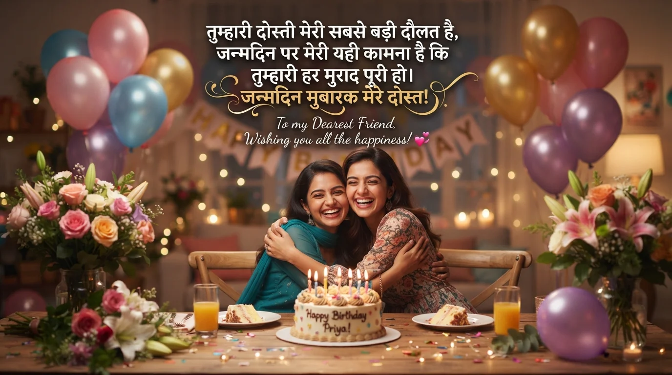 Best Friend Birthday Wishes in Hindi Image