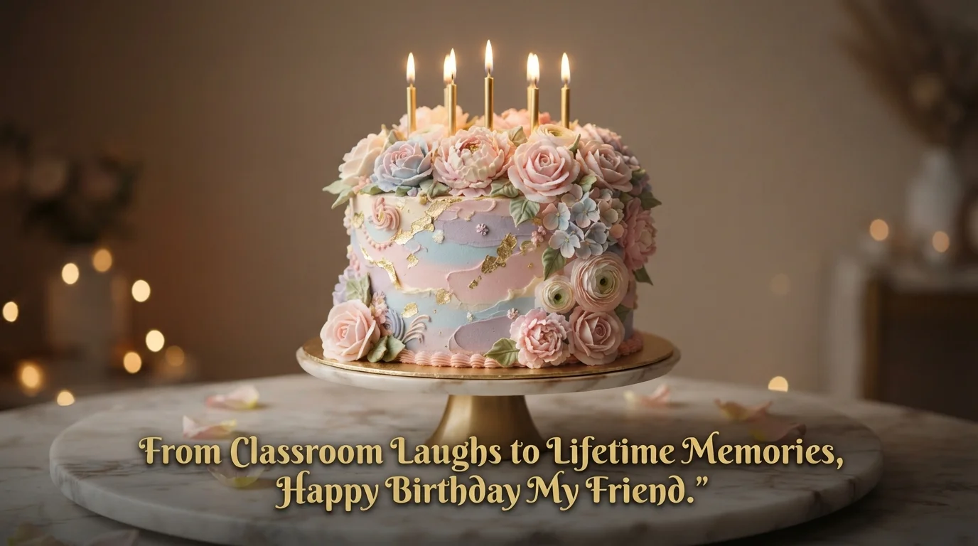 Best School Friend Cake Design
