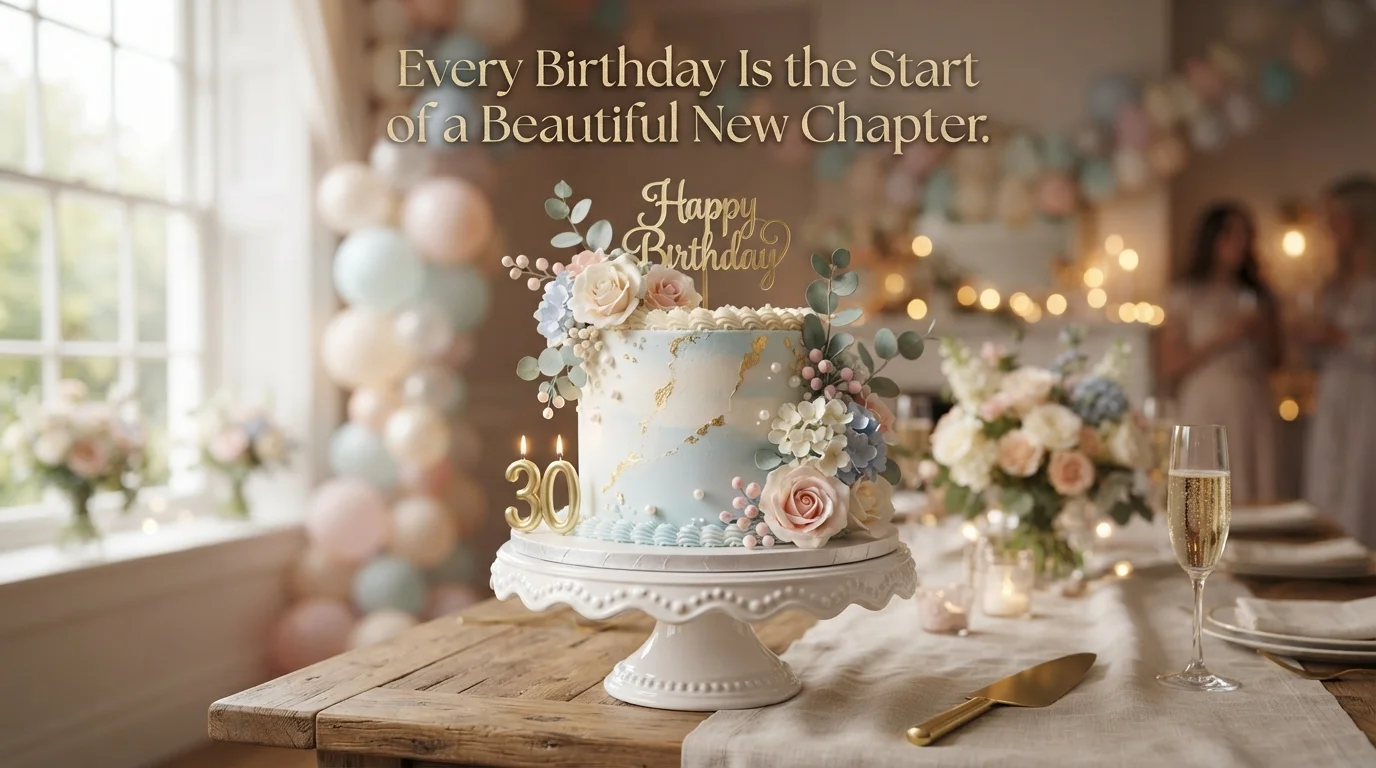 Birthday Flowers and Celebration