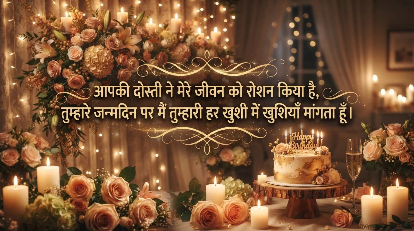 Birthday Shayari for Best Friend Hindi Image
