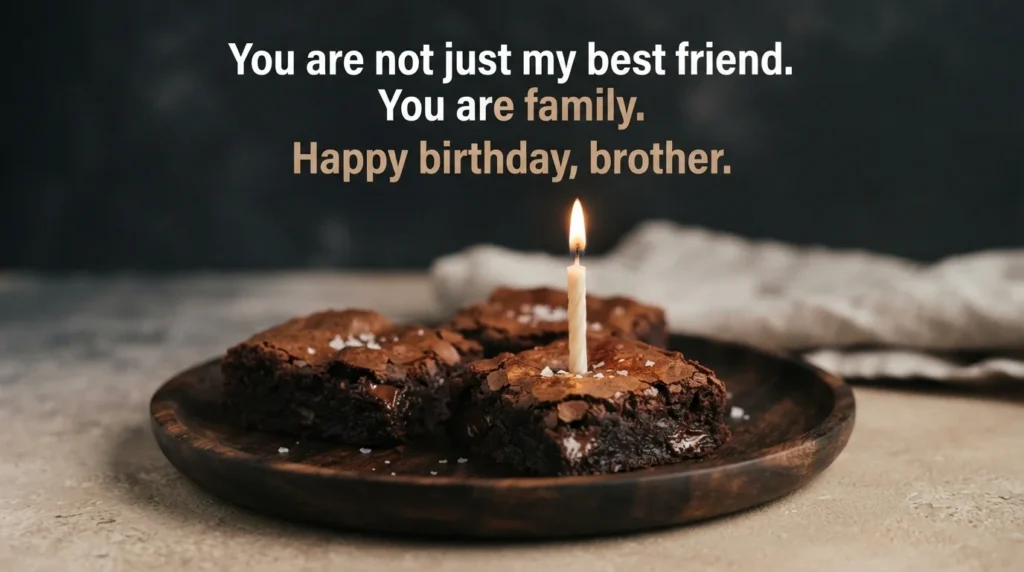Birthday Wishes for Best Friend Boy – Simple Brownie Birthday Greeting