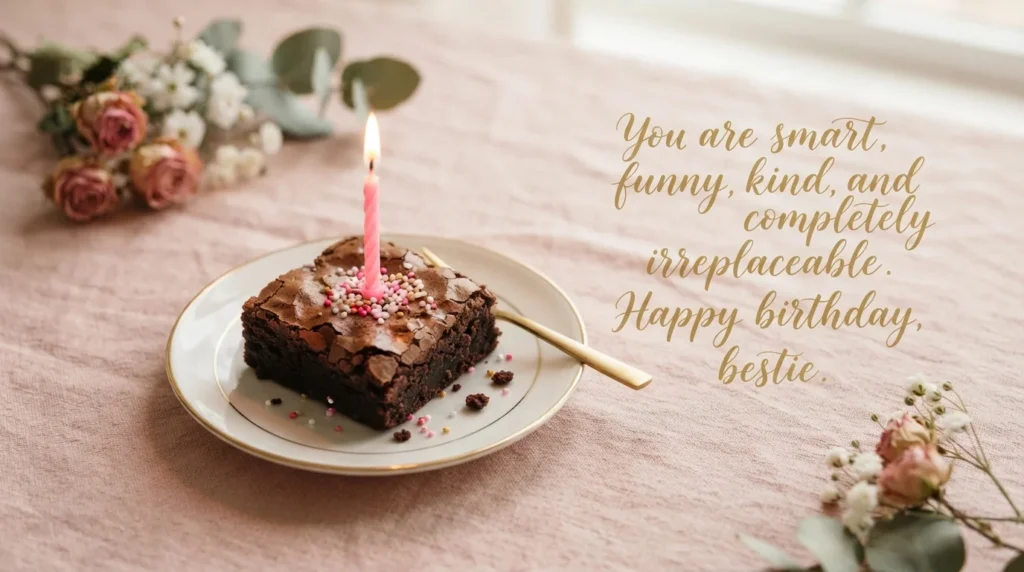 Birthday Wishes for Best Friend Girl – Beautiful Brownie Birthday Quote