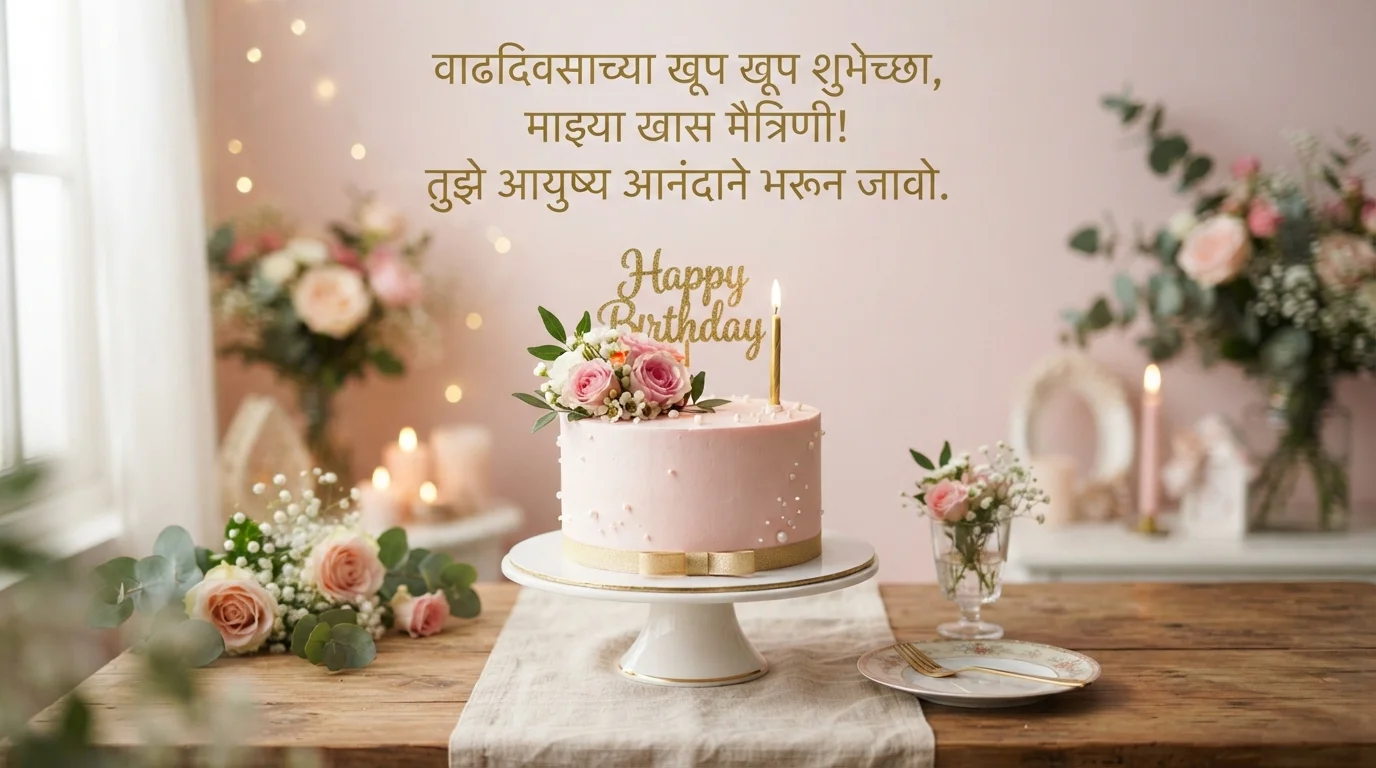 Birthday Wishes for Girl Best Friend in Marathi