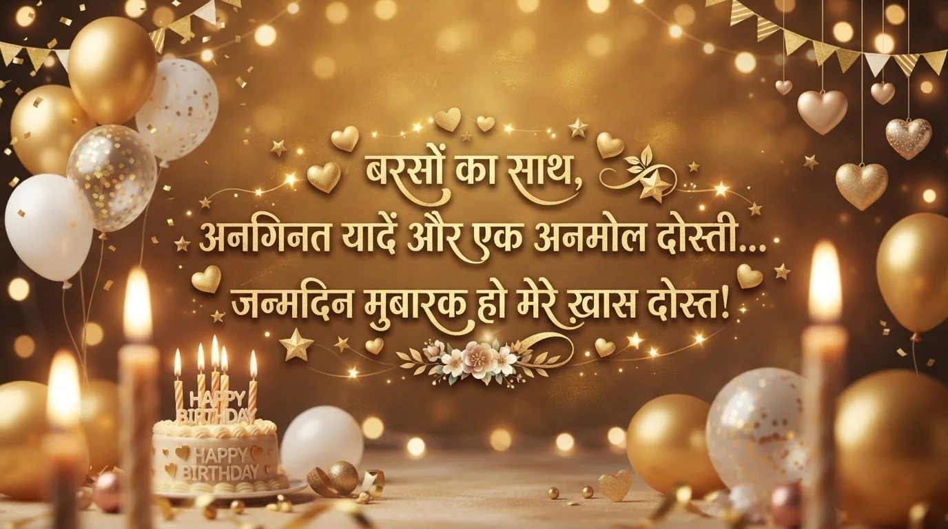 Emotional Birthday Wishes for Best Friend Hindi Image