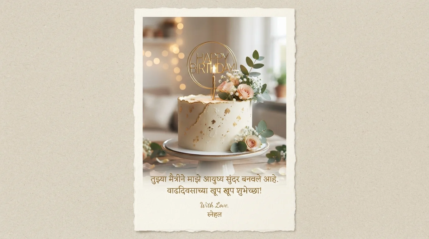 Emotional Birthday Wishes for Best Friend Marathi