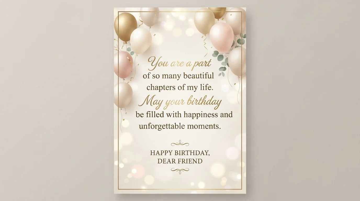 Emotional Long Time Friend Birthday Wishes Poster