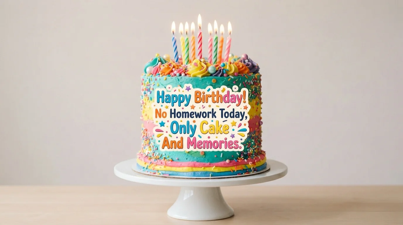 Funny Birthday Cake For School Friend