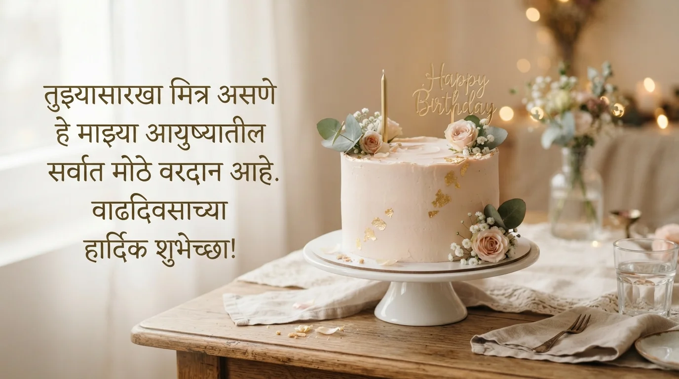 Heart Touching Birthday Wishes for Best Friend in Marathi