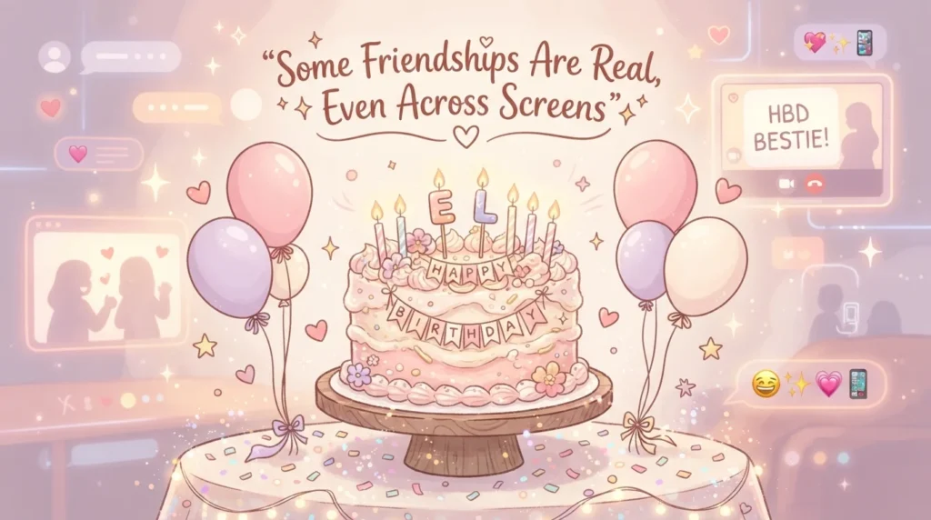 Heart-Touching Birthday Wishes for Online Friend