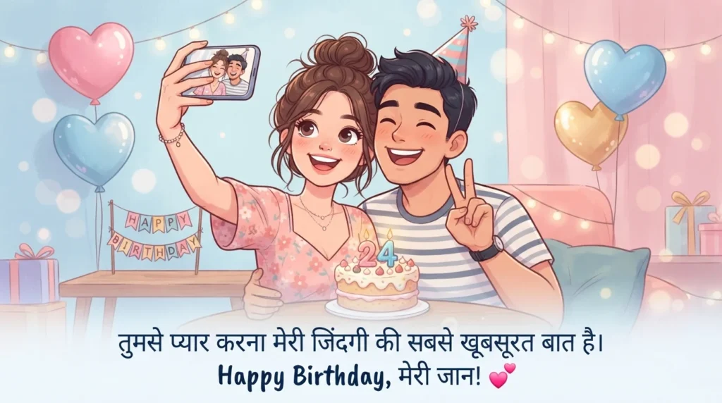 Long Distance Boyfriend के लिए Birthday Wishes in Hindi
