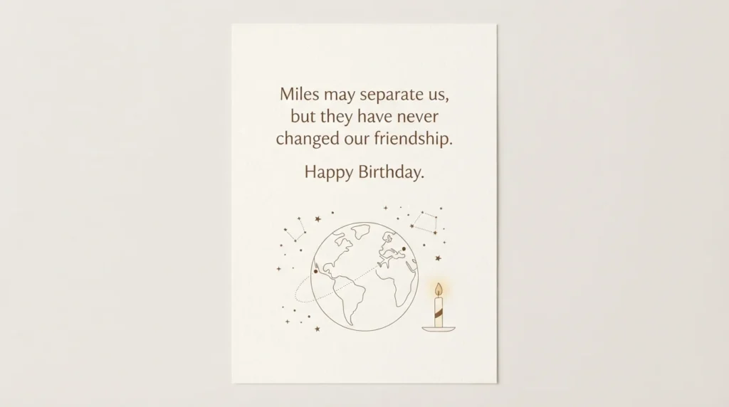 Long Distance Friend Birthday Wishes