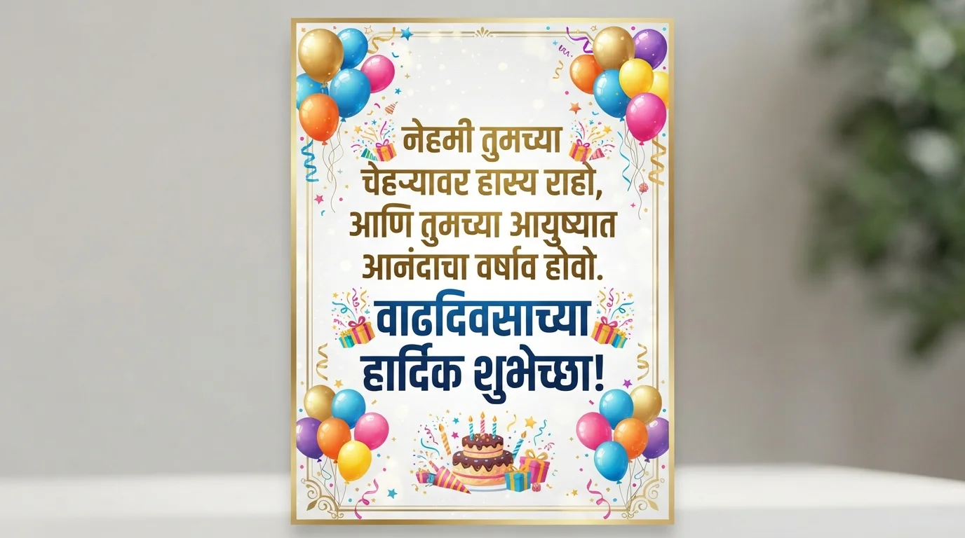 Marathi Birthday Wishes Poster For Friends