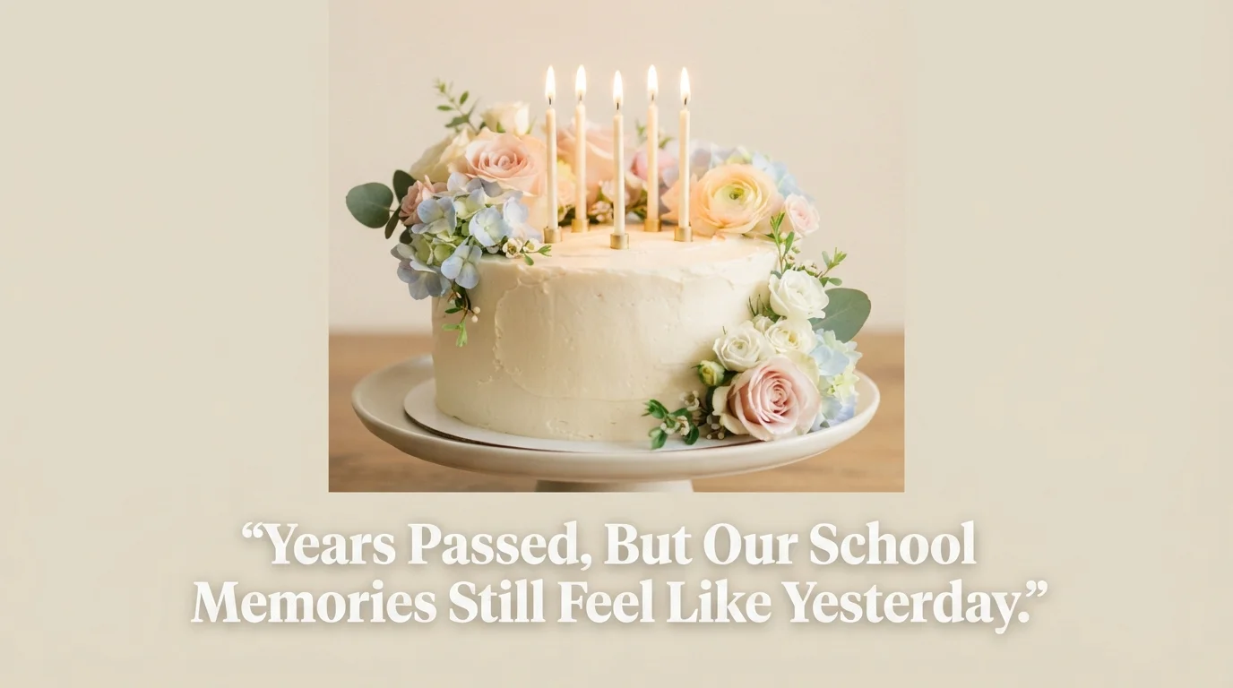 Nostalgic School Friend Birthday Cake