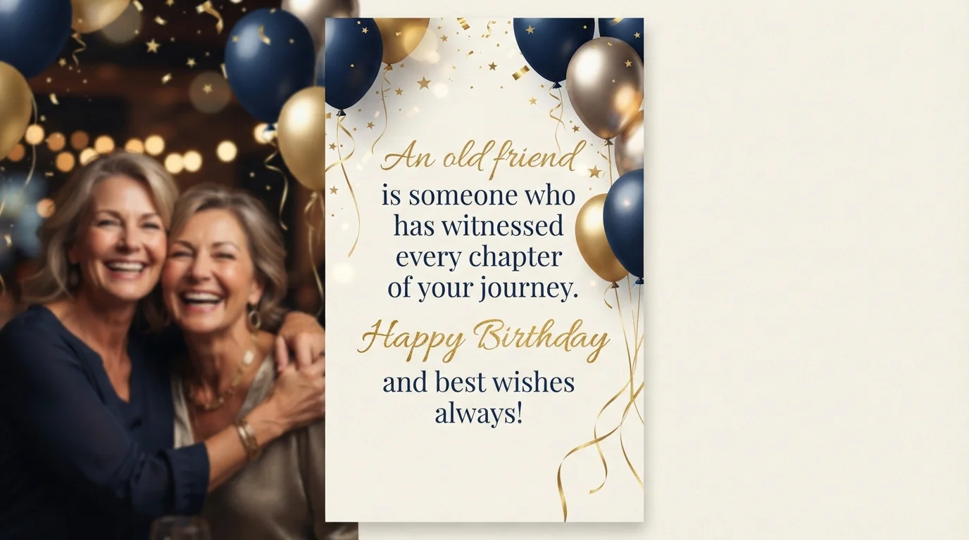 Old Male Friend Birthday Wishes Classic Background