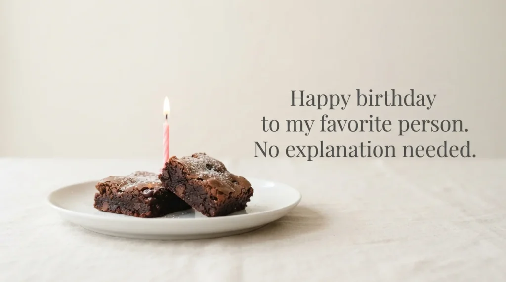 Short Birthday Wishes for Best Friend – Minimal Brownie Image