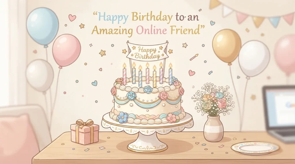 Short Birthday Wishes for Online Friend