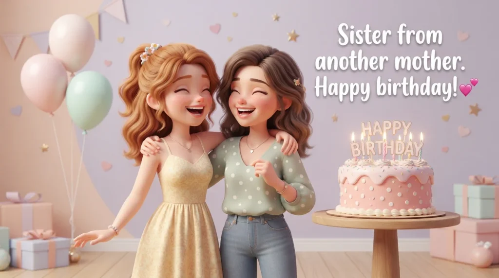 Sister From Another Mother Birthday Wishes