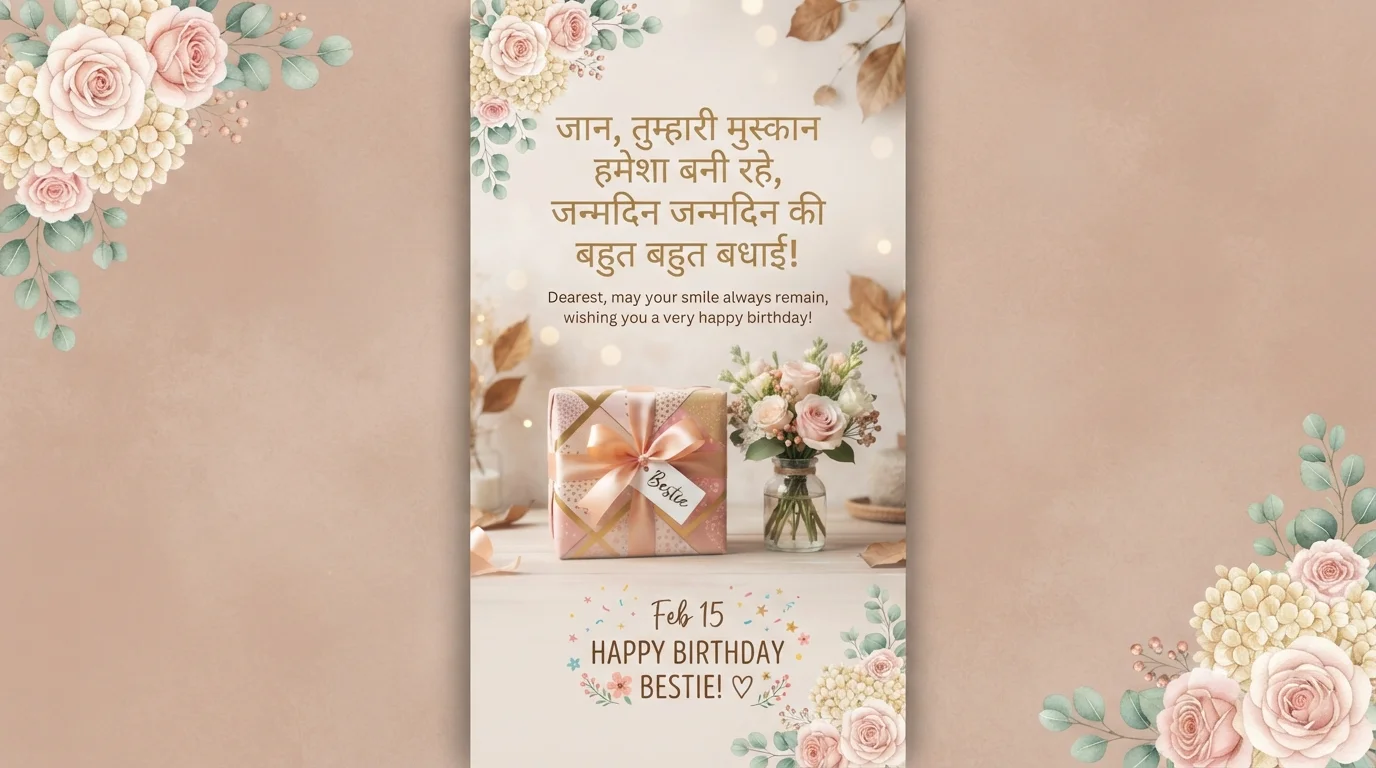 लड़की बेस्ट फ्रेंड के लिए जन्मदिन की शुभकामनाएं