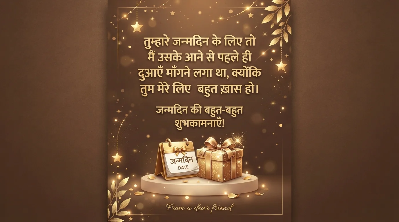 बेस्ट फ्रेंड के लिए खूबसूरत जन्मदिन शायरी हिंदी में