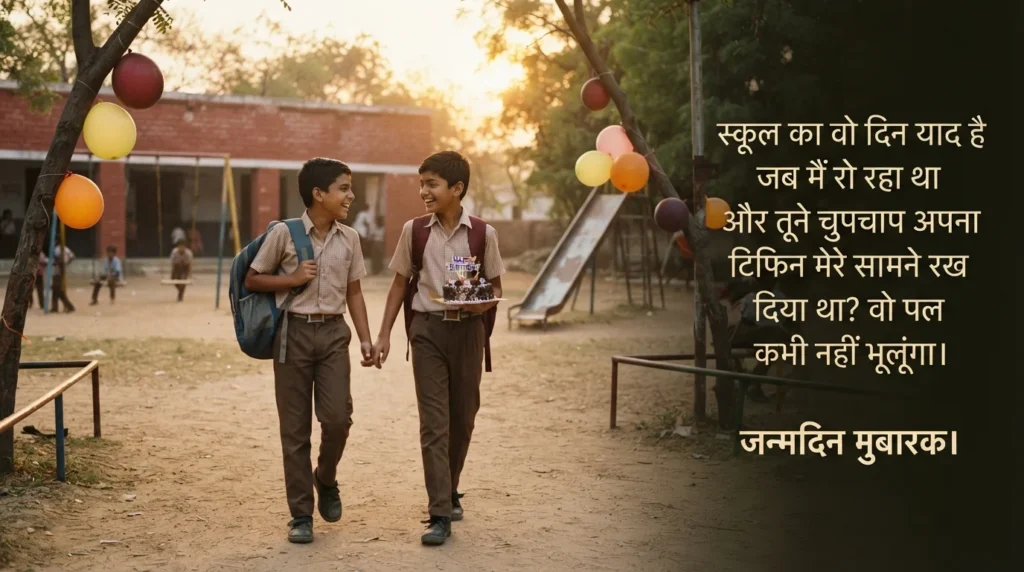 बेस्ट स्कूल फ्रेंड के लिए जन्मदिन की शुभकामनाएं हिंदी में