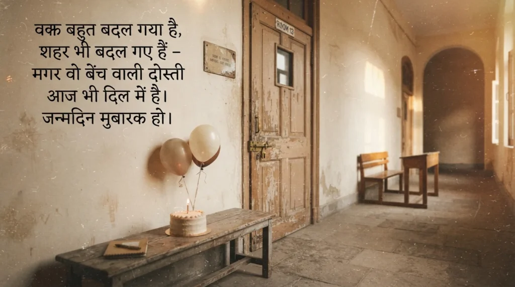 पुराने स्कूल फ्रेंड को जन्मदिन की बधाई हिंदी में
