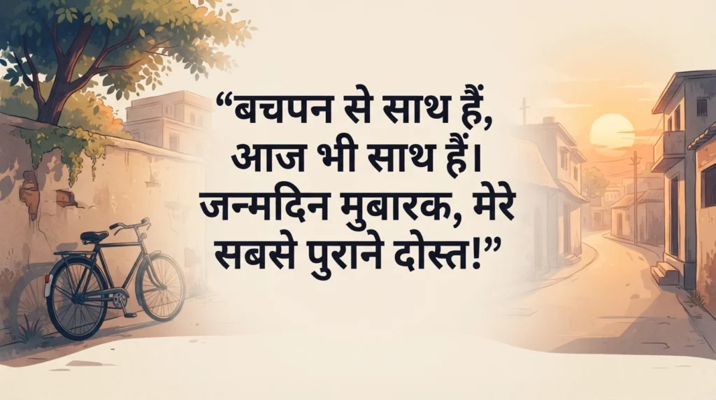 बचपन के दोस्त के लिए दो लाइन की जन्मदिन की शुभकामनाएं