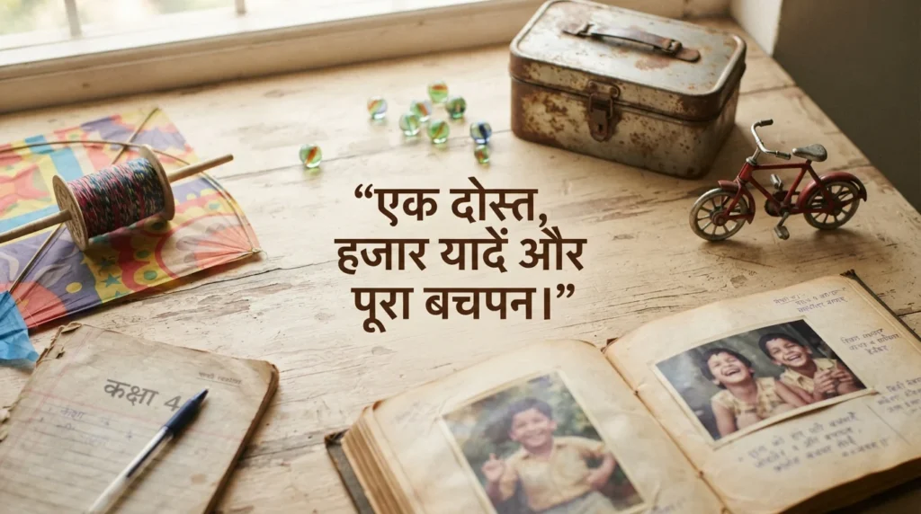 बचपन की यादों के साथ दोस्त को जन्मदिन की शुभकामनाएं