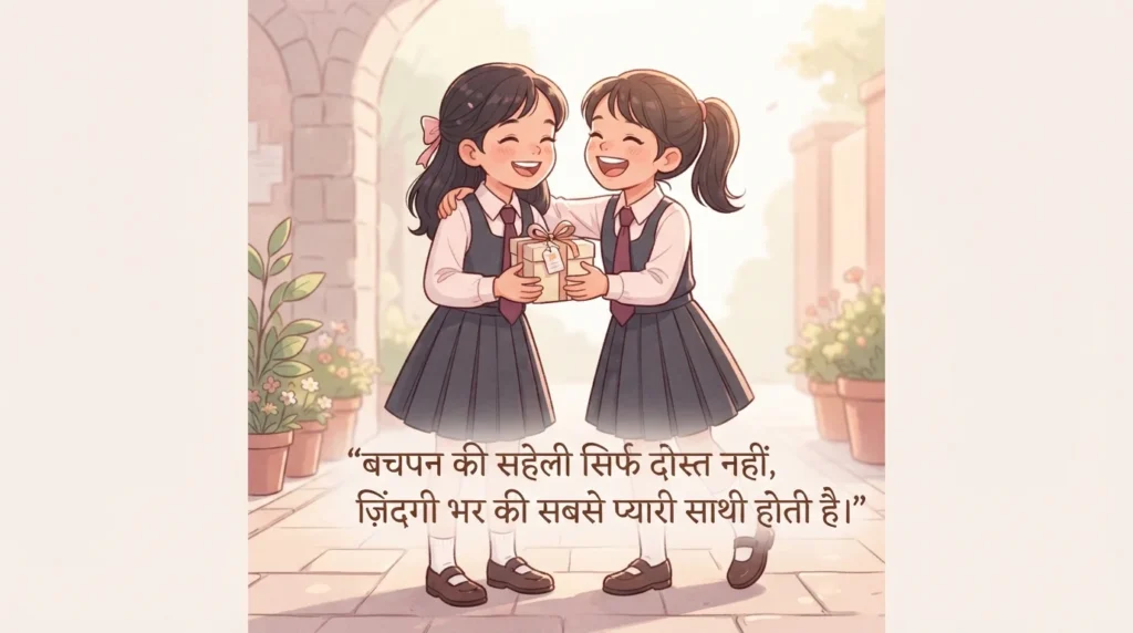 बचपन की सहेली को जन्मदिन की शुभकामनाएं