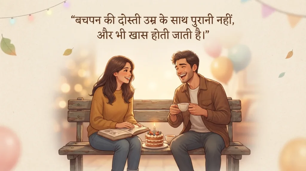 बचपन के दोस्त को जन्मदिन की शुभकामनाएं