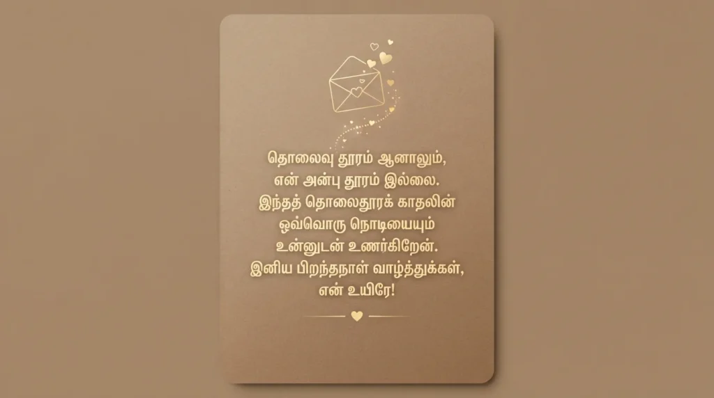 தொலைதூர காதலிக்கான பிறந்தநாள் வாழ்த்துகள்