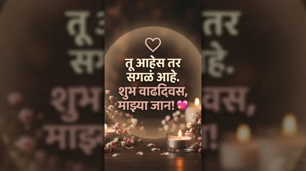 व्हॉट्सॲप स्टेटससाठी प्रेयसीला वाढदिवसाच्या शुभेच्छा