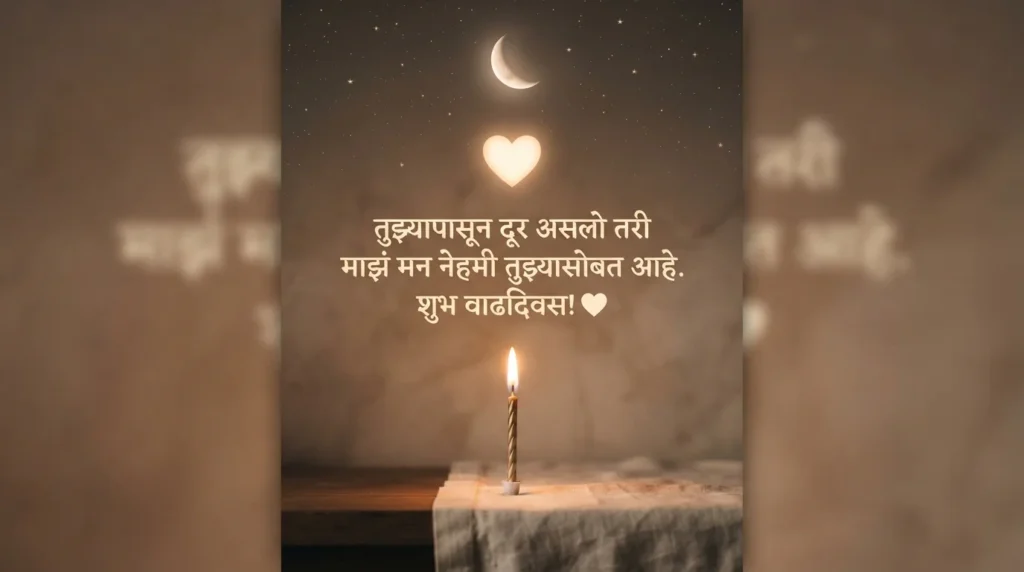 दूर असलेल्या प्रेयसीसाठी वाढदिवसाच्या शुभेच्छा