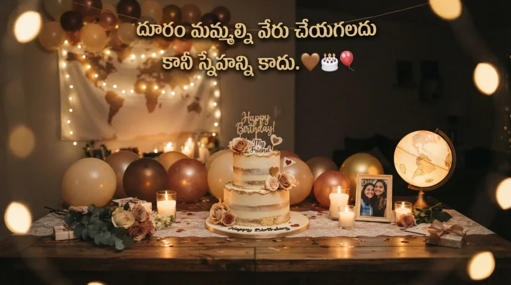 దూరంగా ఉన్న బెస్ట్ ఫ్రెండ్‌కు పుట్టినరోజు శుభాకాంక్షలు