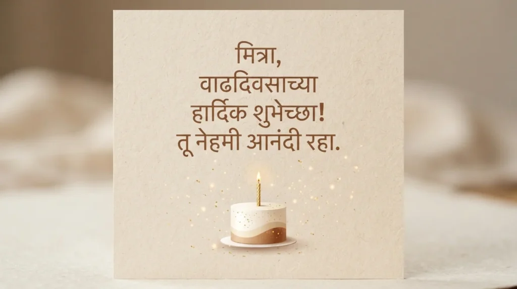 जवळच्या मित्रासाठी वाढदिवसाच्या हार्दिक शुभेच्छा मराठी