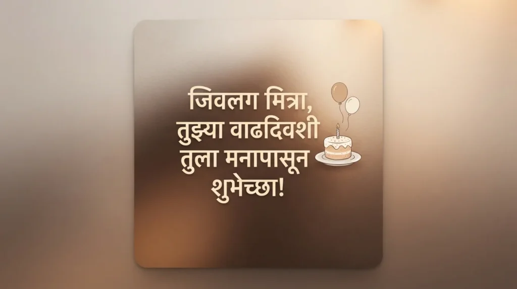 जिवलग मित्राला वाढदिवसाच्या शुभेच्छा मराठी