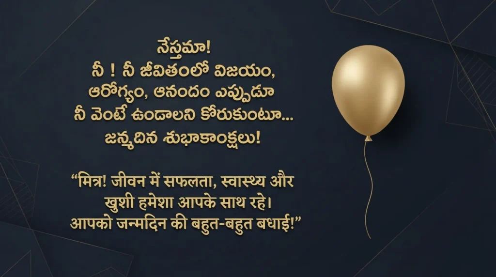 ప్రియమైన మిత్రుడికి పుట్టినరోజు శుభాకాంక్షలు