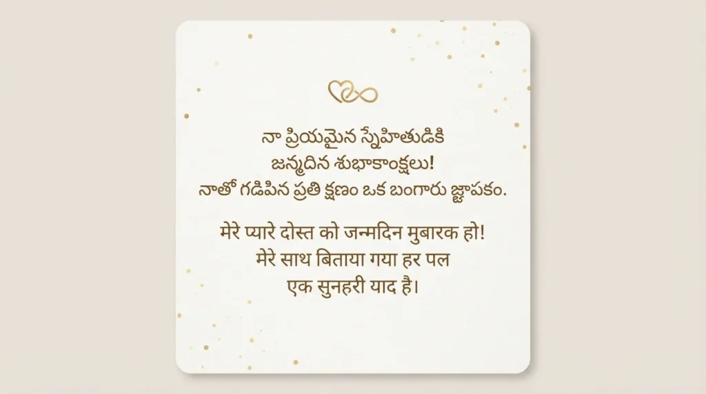 ప్రాణ స్నేహితుడికి పుట్టినరోజు శుభాకాంక్షలు