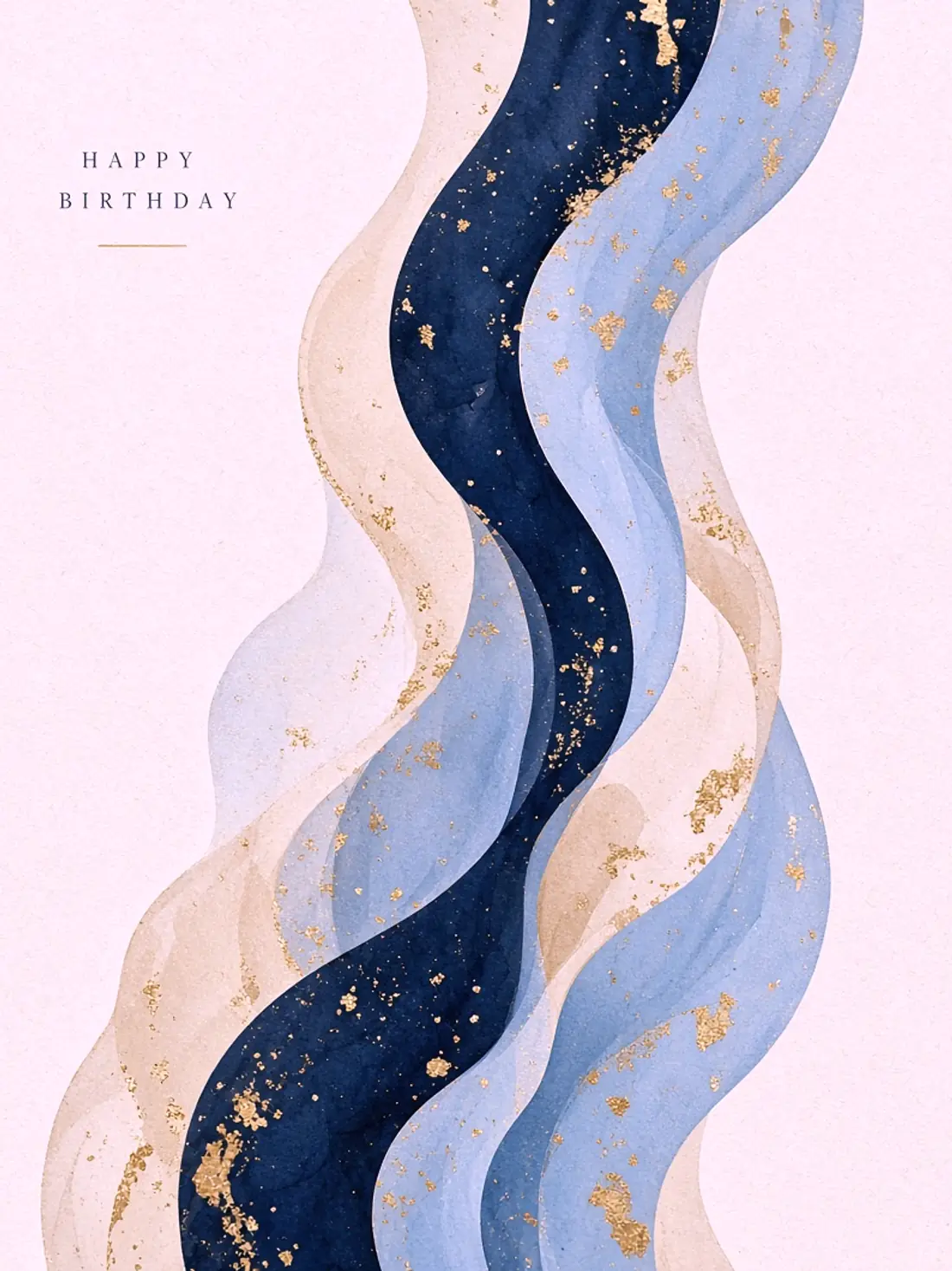 Birthday Cards for a College Friend design 10, abstract gallery style, premium digital birthday card for friends