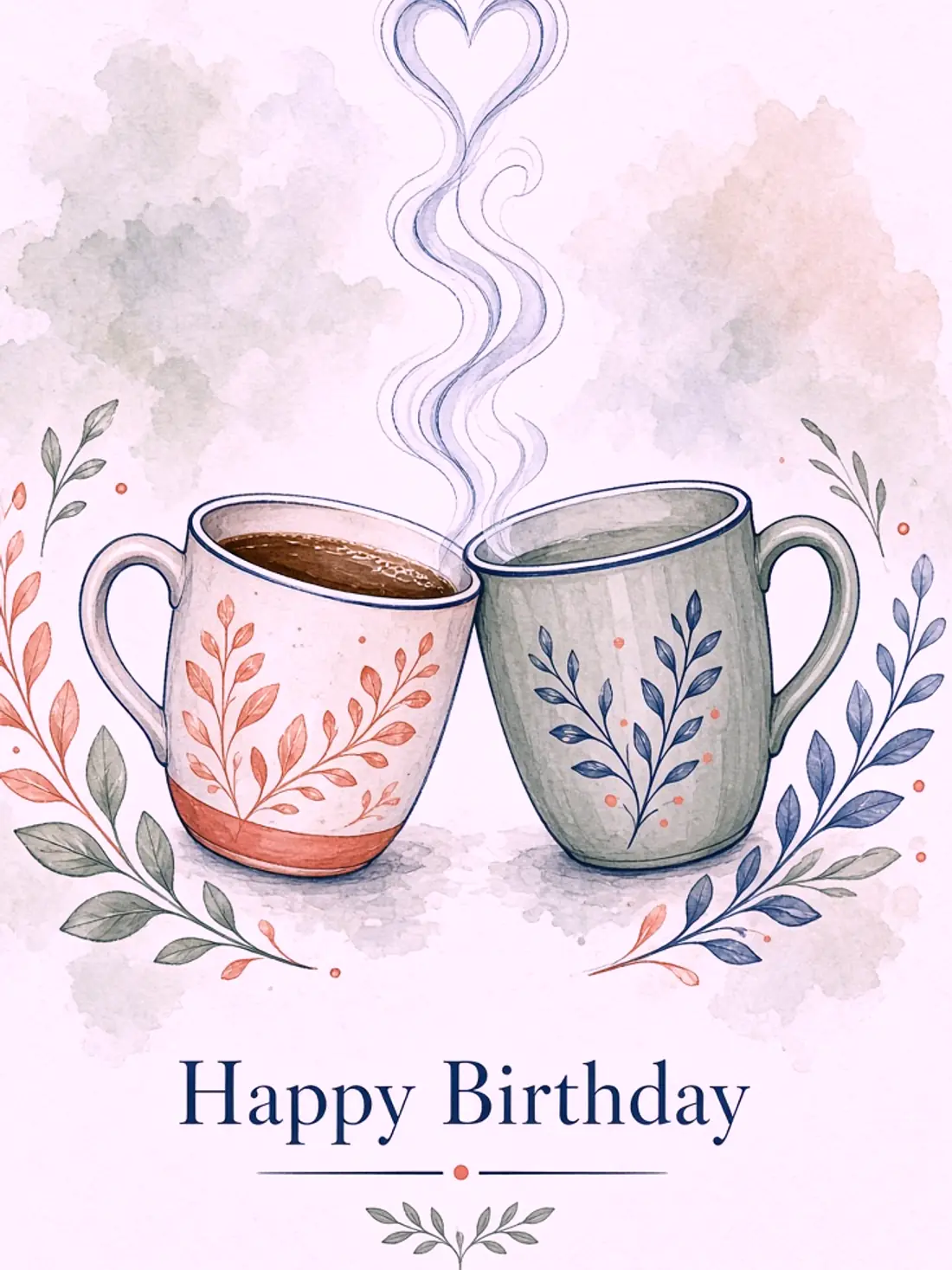 Birthday Cards for a College Friend design 04, hand illustrated style, premium digital birthday card for friends