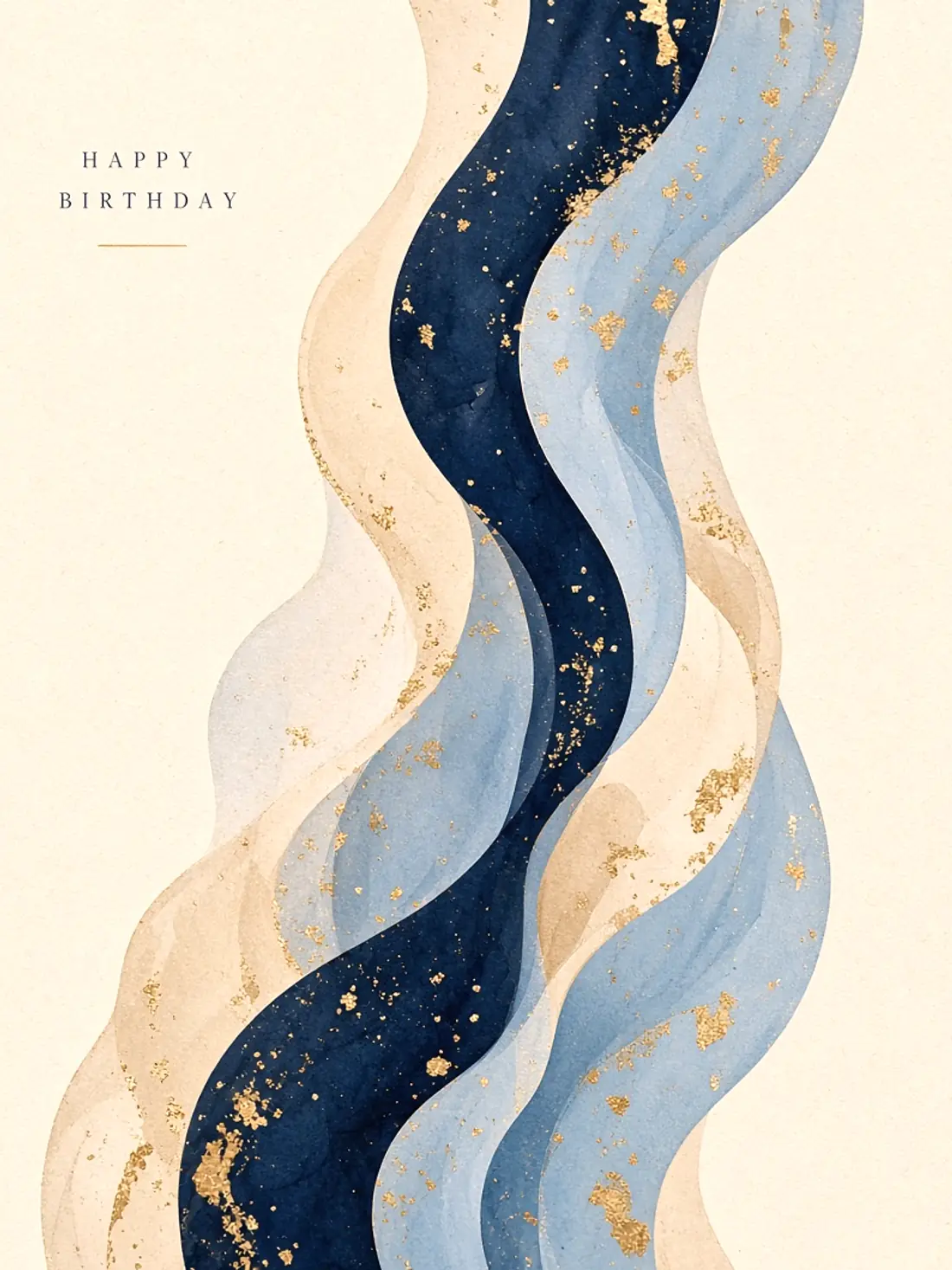 Birthday Cards for a Friend's Family design 10, abstract gallery style, premium digital birthday card for friends