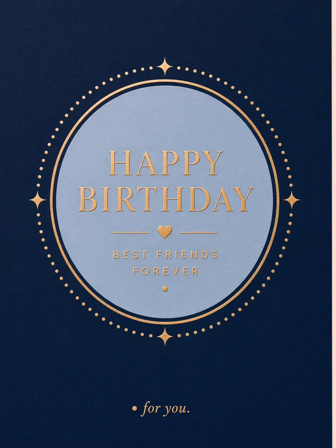 Birthday Cards for Friends in Hindi design 07, navy foil modern style, premium digital birthday card for friends