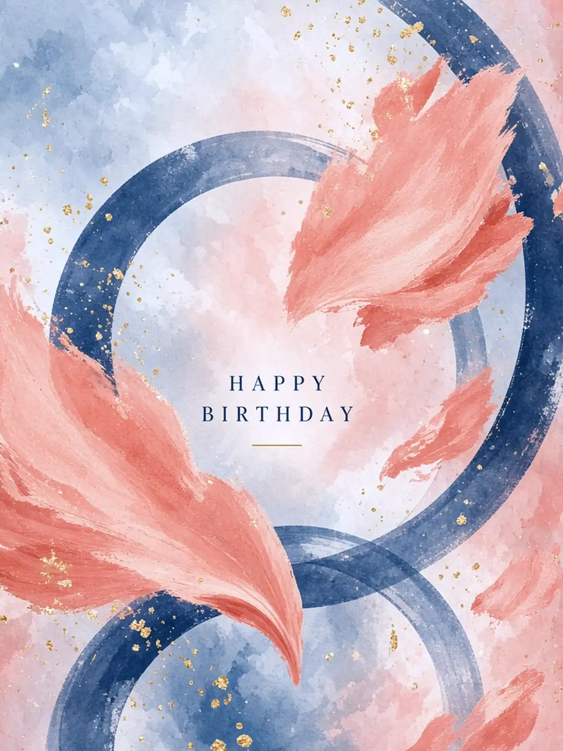 Birthday Cards for a Male Friend design 15, abstract gallery style, premium digital birthday card for friends