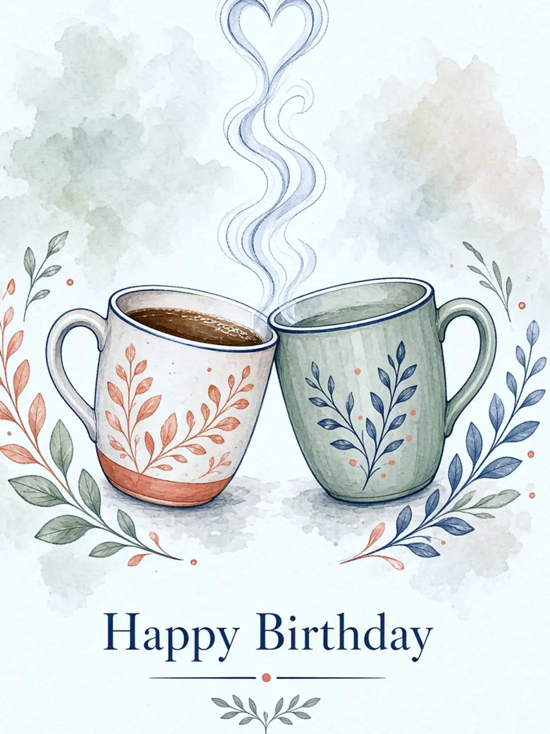 Birthday Cards for a Male Friend design 04, hand illustrated style, premium digital birthday card for friends
