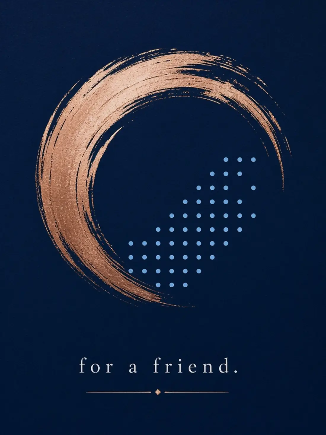 Birthday Cards for a Male Friend design 12, navy foil modern style, premium digital birthday card for friends