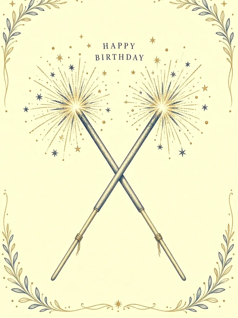 Birthday Cards for an Old Friend design 14, hand illustrated style, premium digital birthday card for friends