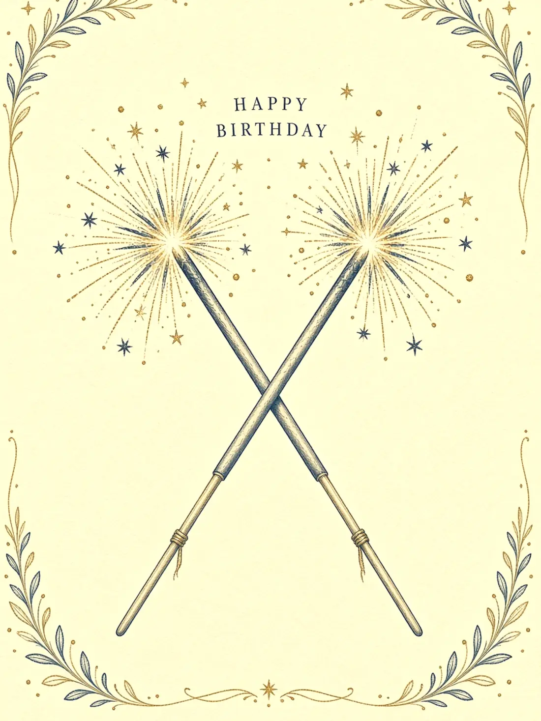 Birthday Cards for an Old Friend design 14, hand illustrated style, premium digital birthday card for friends