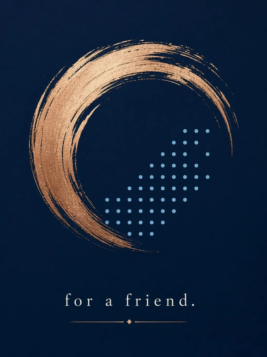 Birthday Cards for a School Friend design 12, navy foil modern style, premium digital birthday card for friends